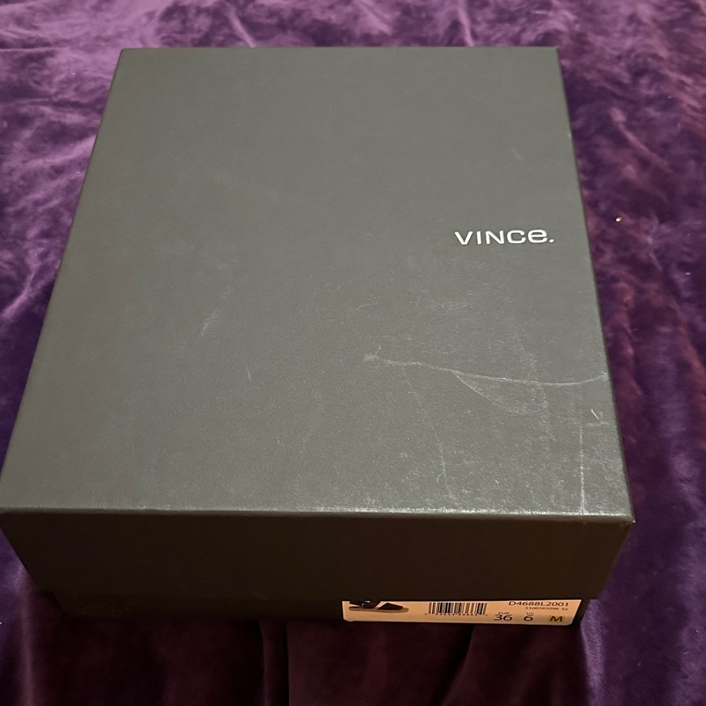 Vince Black Leather Espadrille Slingback Sandals - Picture 4 of 4